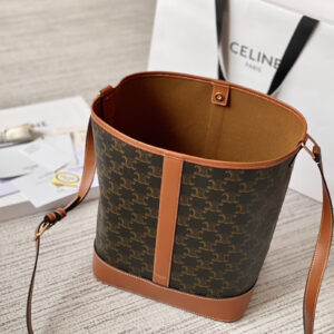 Celine Macadam Canvas Bucket Crossbody Bag