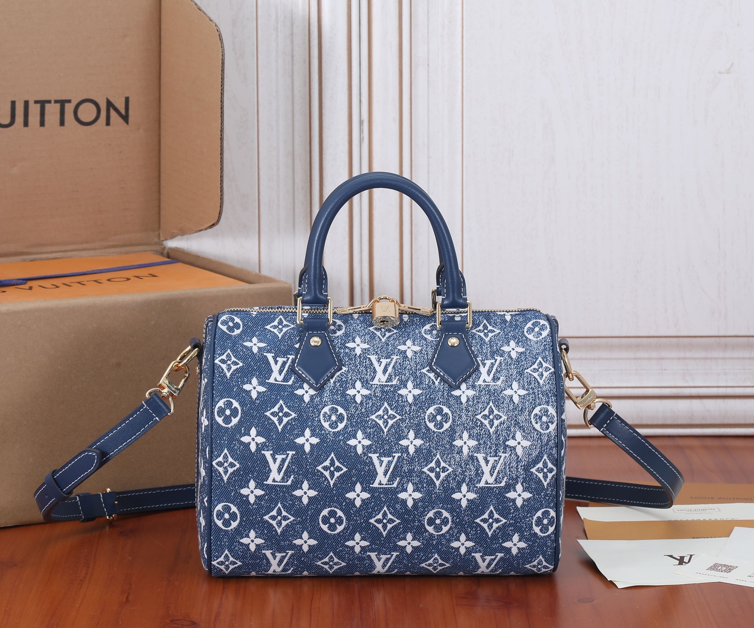 Speedy Bandouliere 25 Denim Handbag