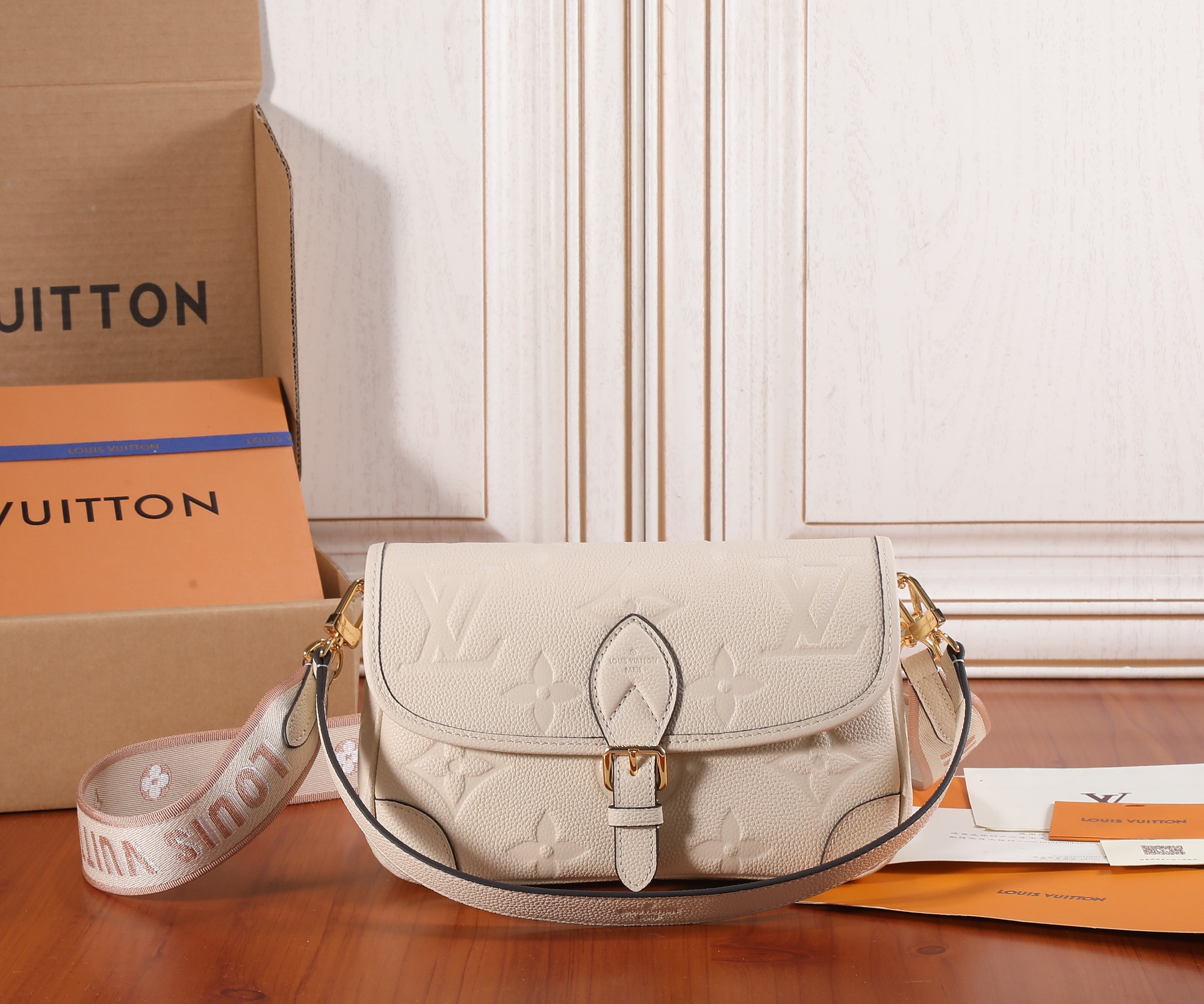 Louis Vuitton Diane Monogram Empreinte Leather Shoulder Bag M46388