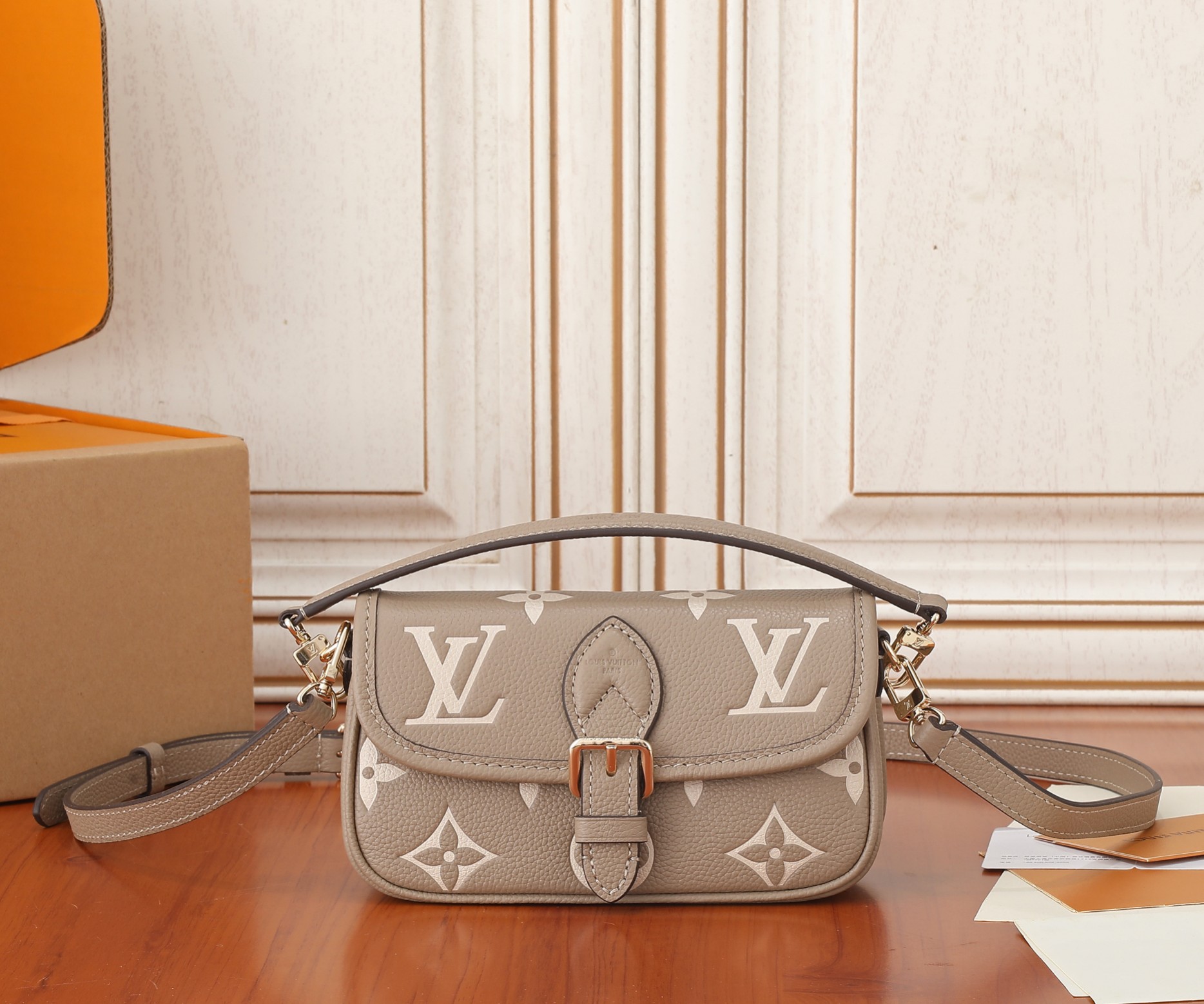 Nano Diane Monogram Empreinte Leather Handbag
