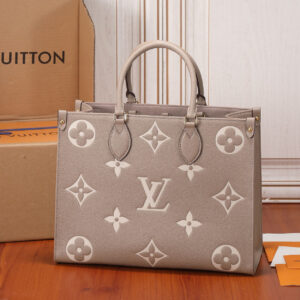 Louis Vuitton OnTheGo MM Tote Bag in Monogram Embossed Leather