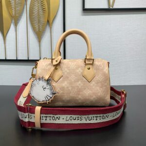 Speedy 20 Bandouliere Handbag in Meowgram Coated Canvas