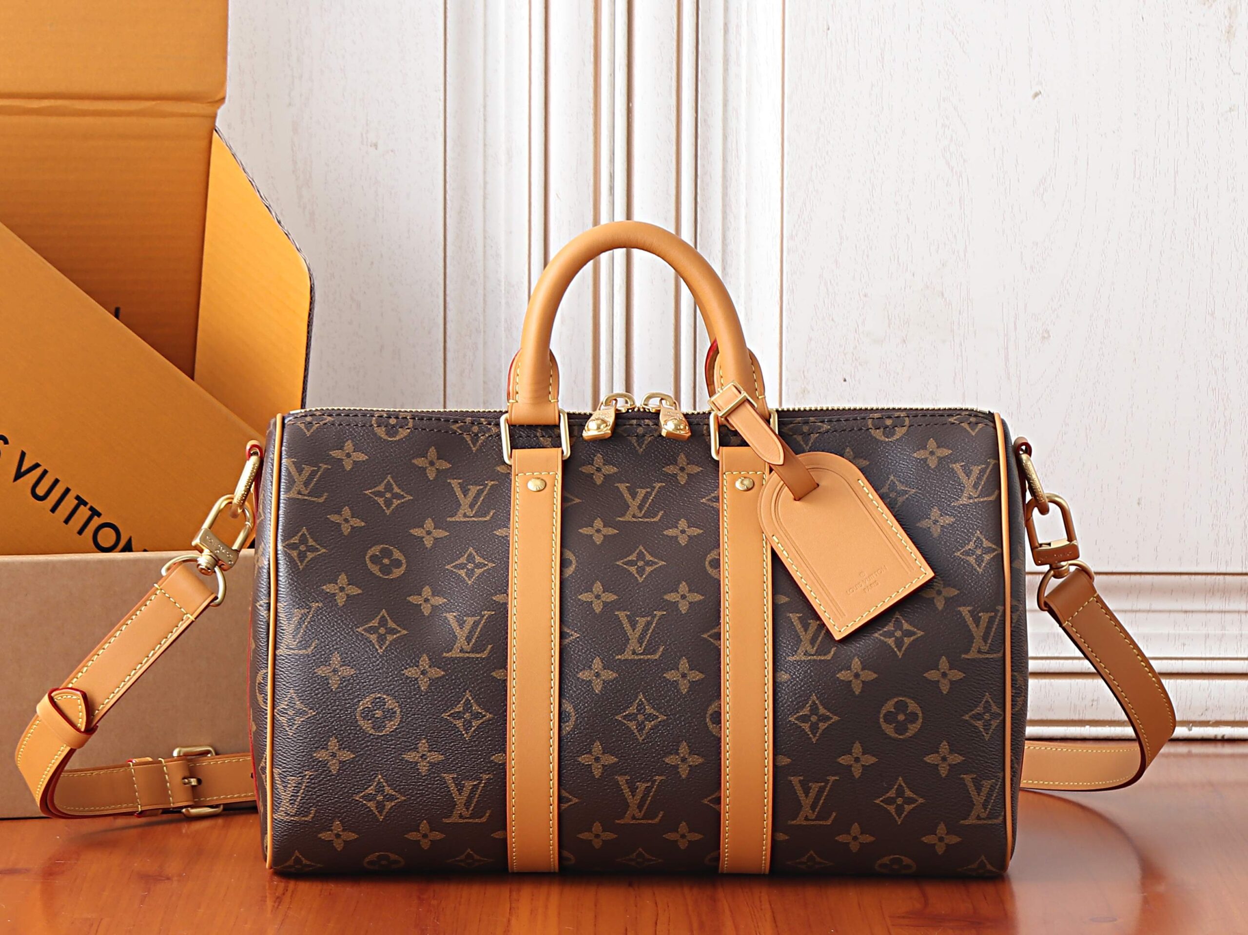 Louis Vuitton Keepall Bandouliere 35 Travel Bag in Monogram Archive Canvas