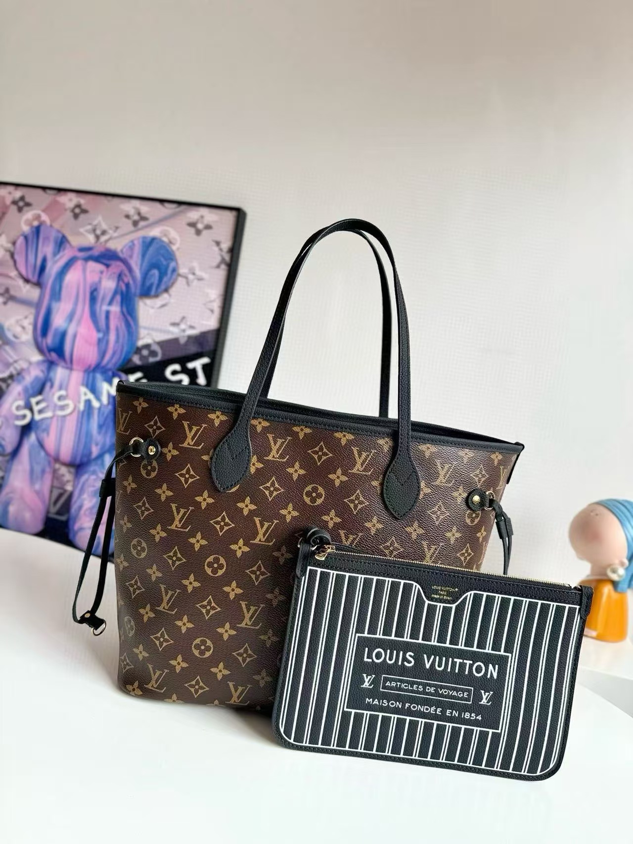 Louis Vuitton Neverfull Inside Out MM Handbag