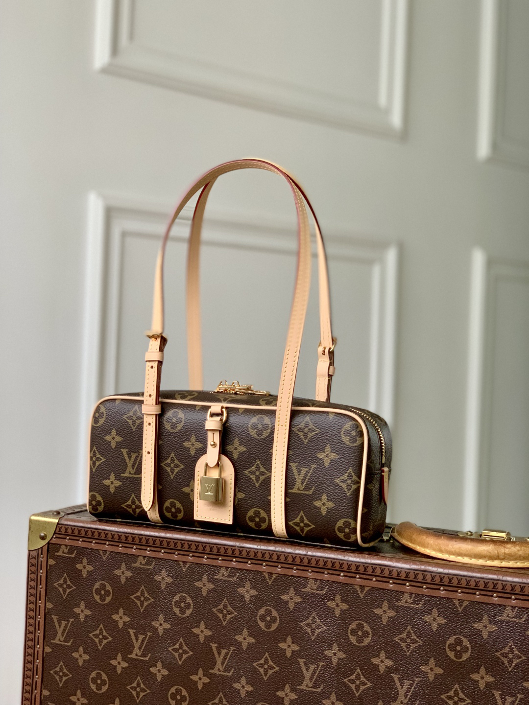 Louis Vuitton Hang On Shoulder Bag in Monogram Canvas