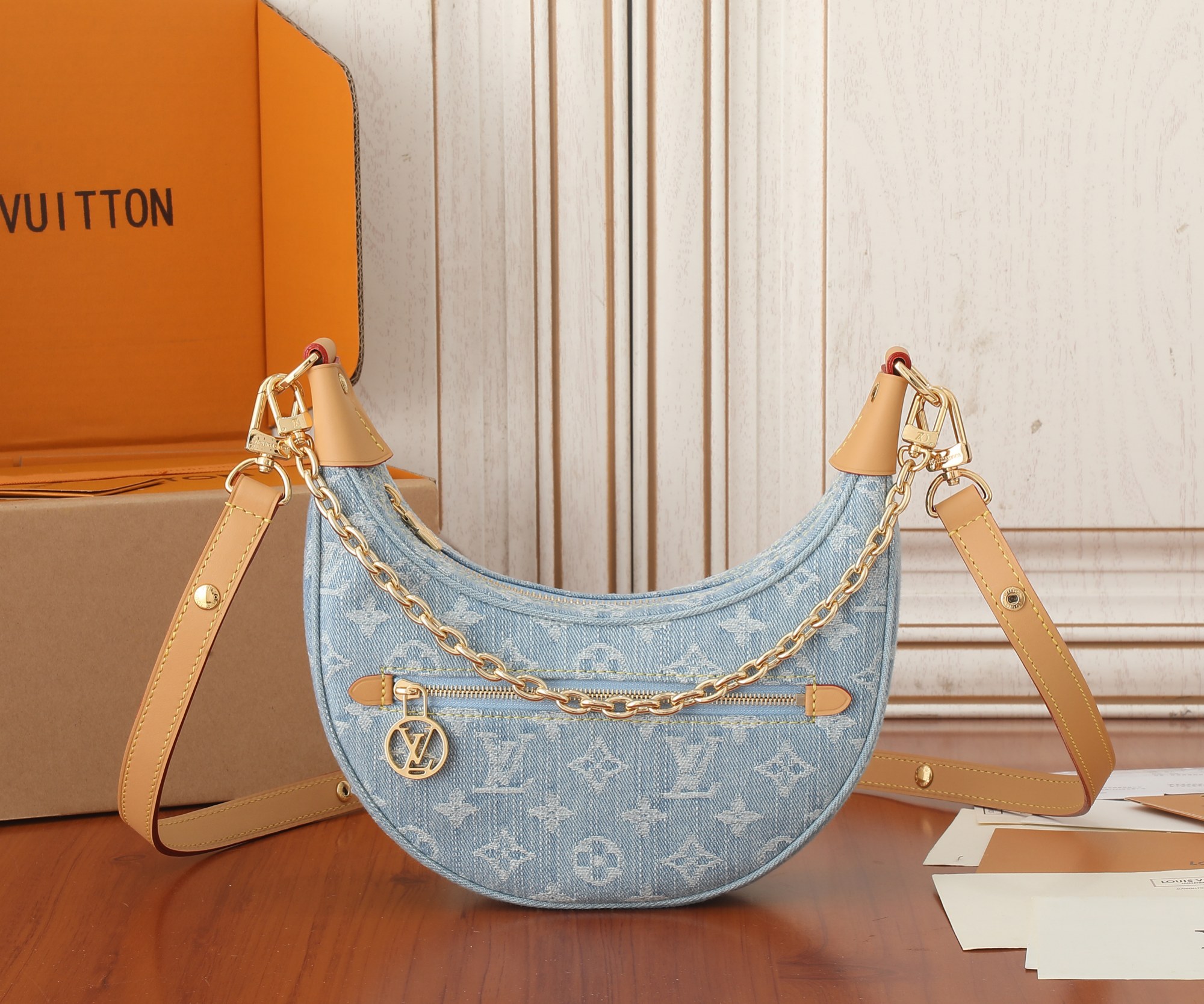 Louis Vuitton Loop Small Shoulder Bag in Monogram Denim