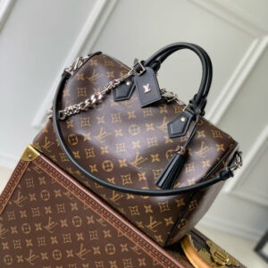 Louis Vuitton Speedy Soft 30 Dark Monogram Handbag