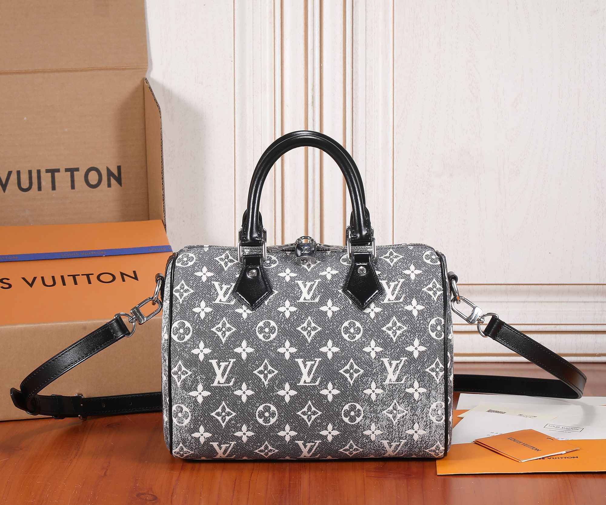 Louis Vuitton Speedy Bandouliere 25 Handbag in Monogram Denim