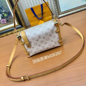Louis Vuitton Side Trunk Medium Crossbody Bag in Monogram Dune Canvas