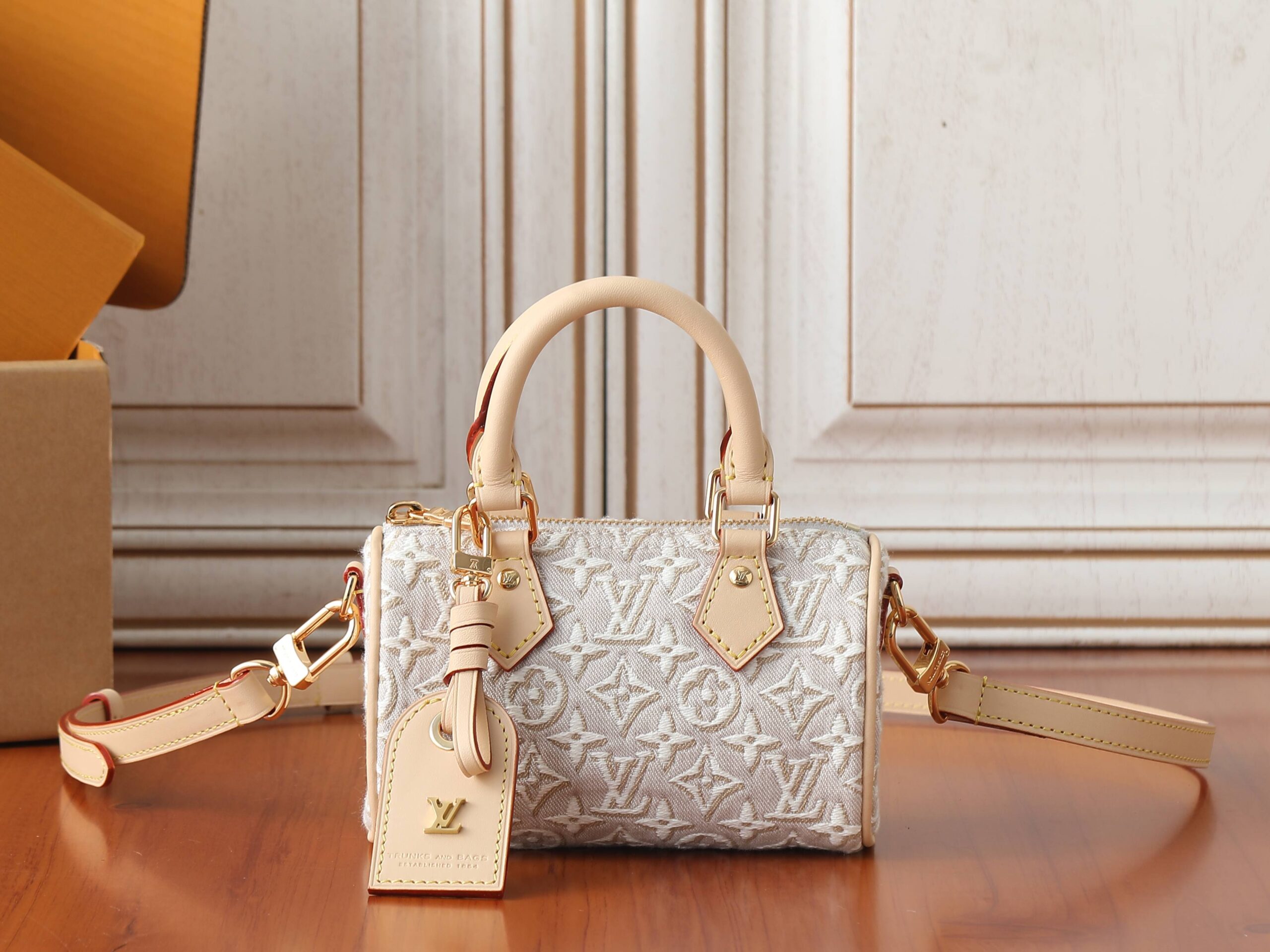 Louis Vuitton Nano Speedy Handbag in Monogram Embleme Canvas