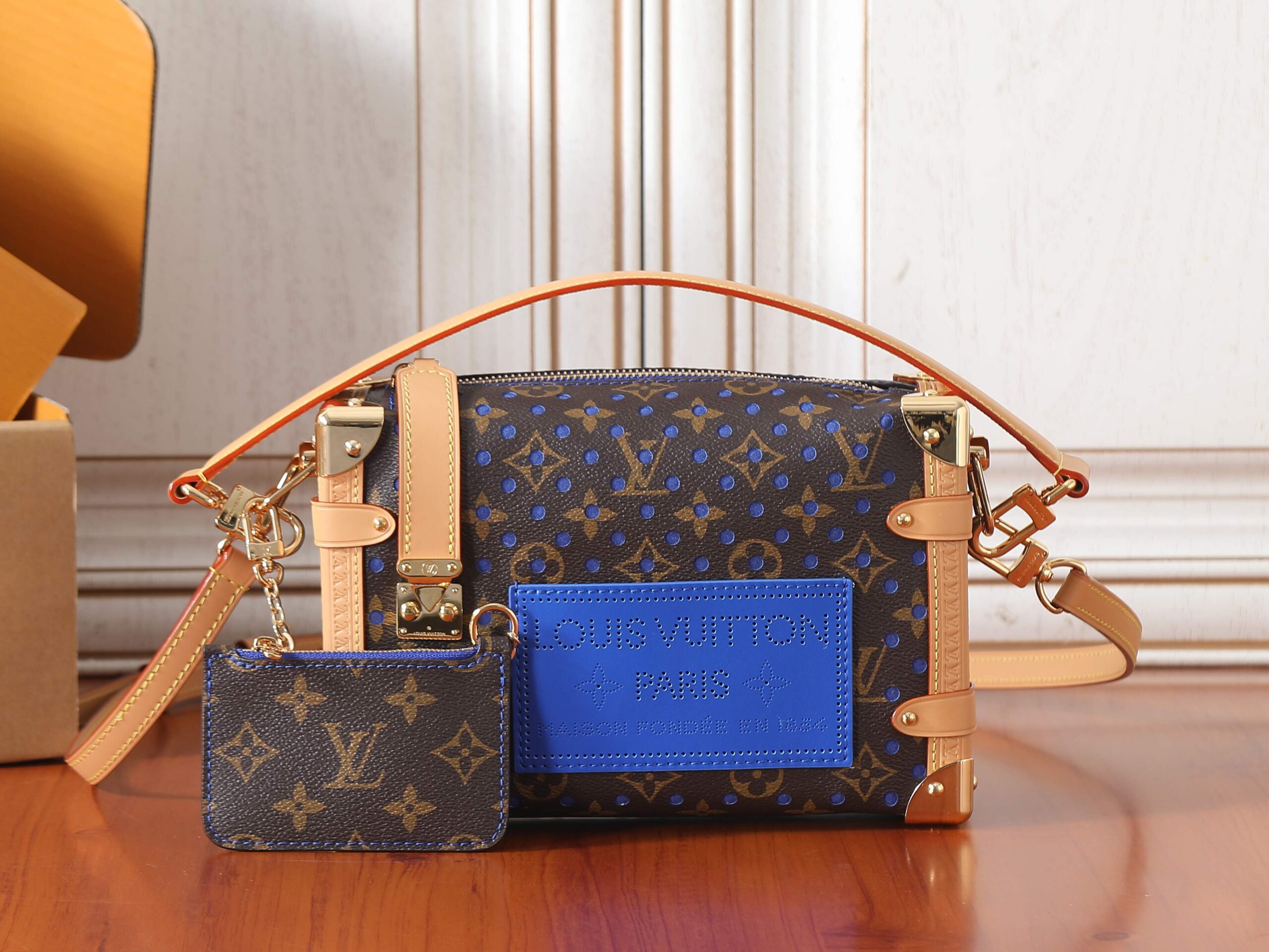 Side Trunk Medium Monogram Perfo Handbag