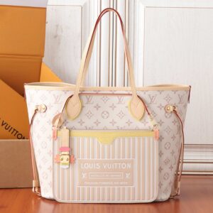 LV Crafty Monogram Dune Neverfull MM Tote Bag