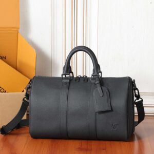 Louis Vuitton Keepall Bandoulière 35 Leather Travel Bag