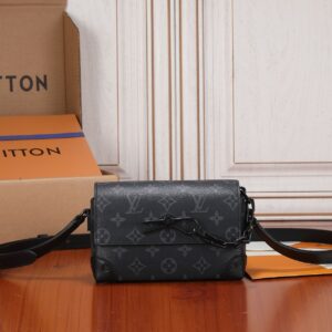 Louis Vuitton Steamer Mini Handbag in Monogram Eclipse Canvas