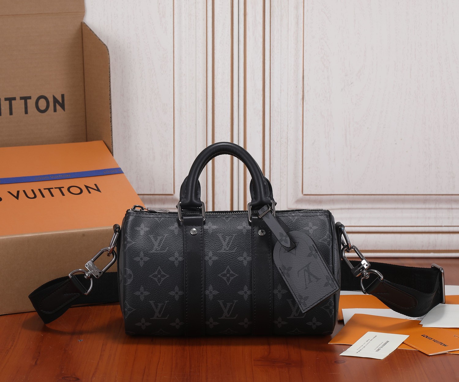 Keepall 25 Handbag in Monogram Eclipse Reverse Canvas