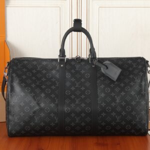 Louis Vuitton Keepall 55 Monogram Eclipse Travel Bag