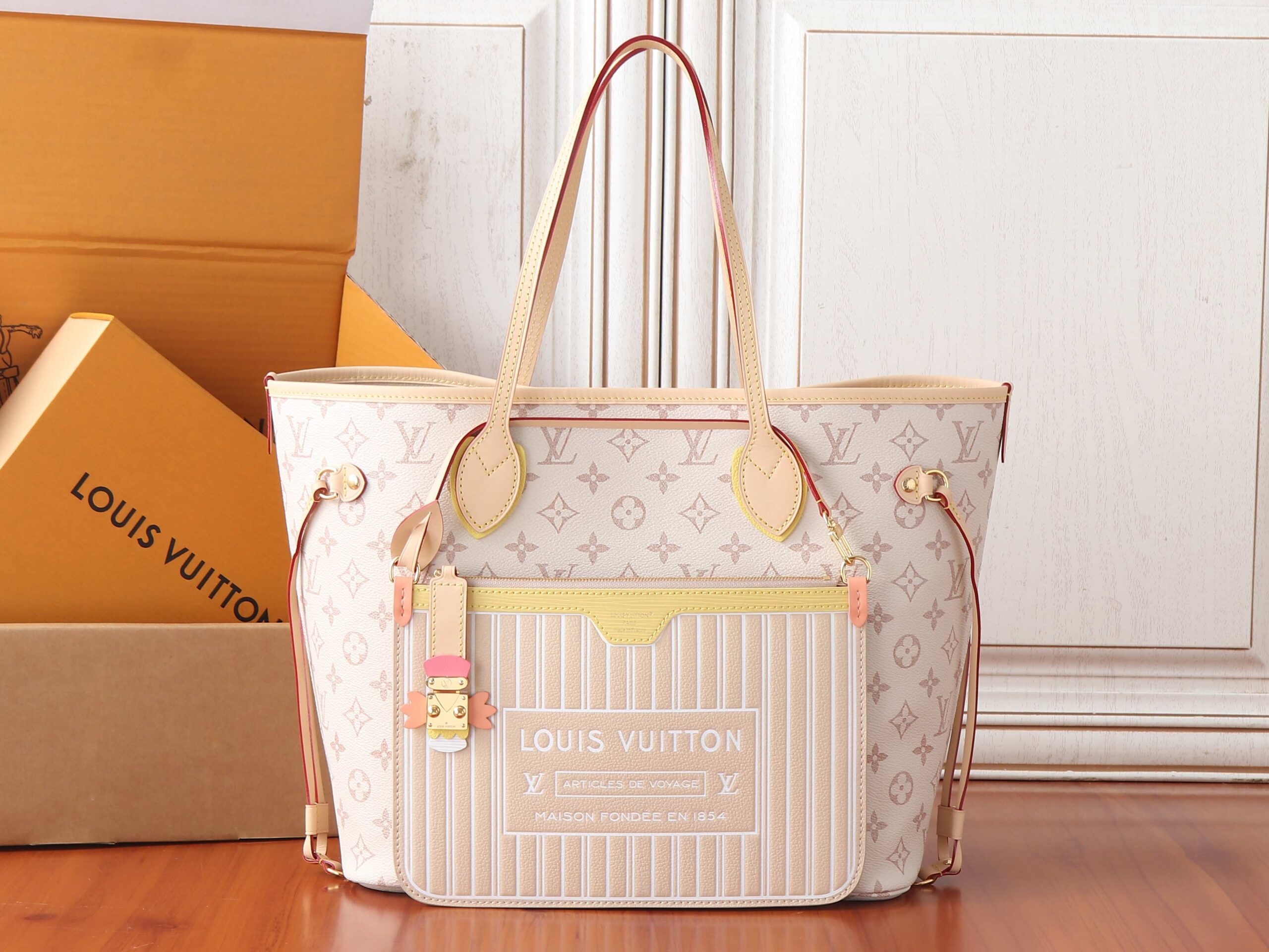 Louis Vuitton Crafty Neverfull MM Monogram Dune Tote Bag