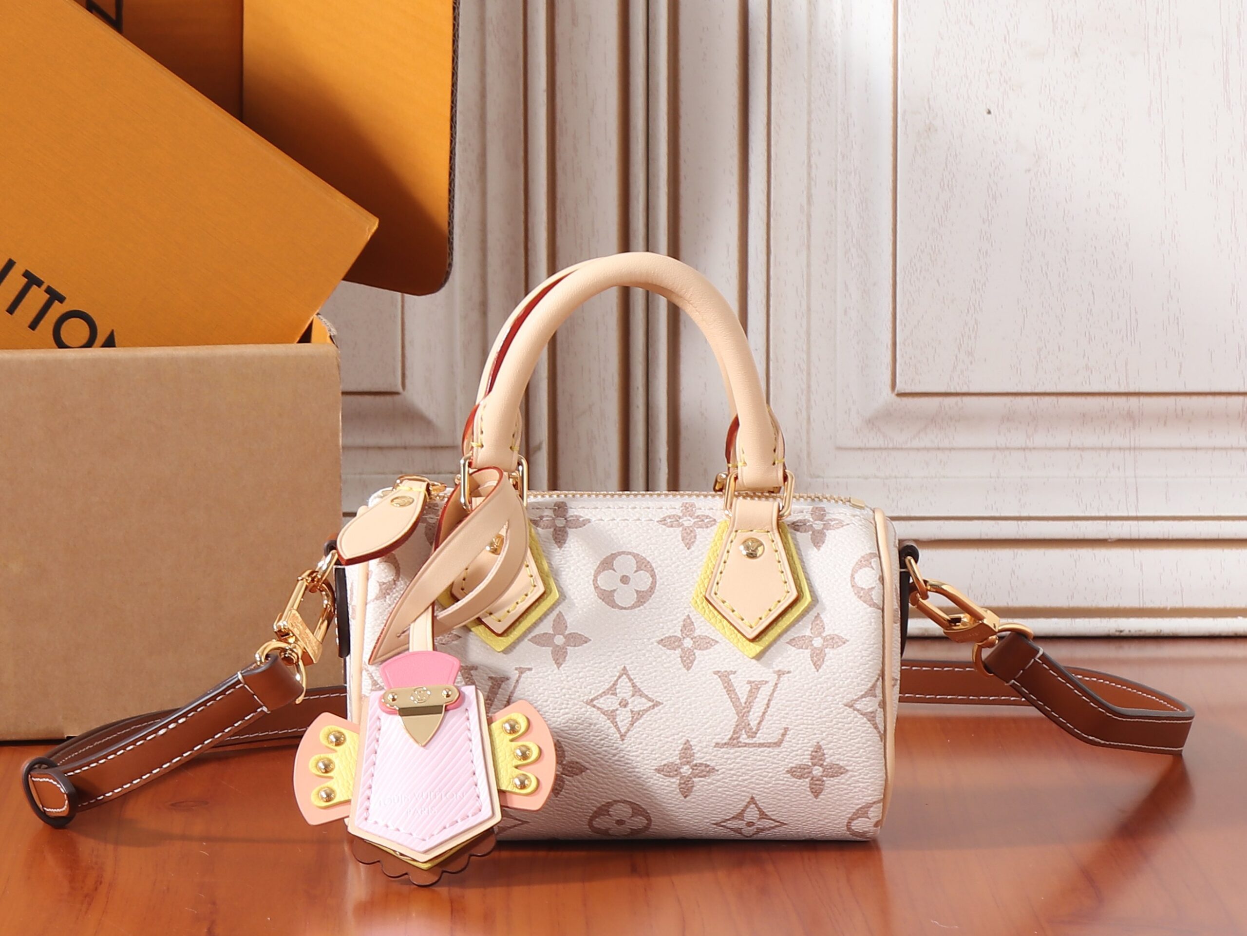 Louis Vuitton Nano Speedy Handbag in Monogram Dune