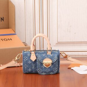 Nano Speedy Handbag in Monogram Denim