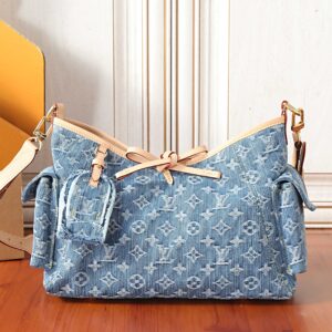 Louis Vuitton CarryAll Cargo Small Handbag in Denim