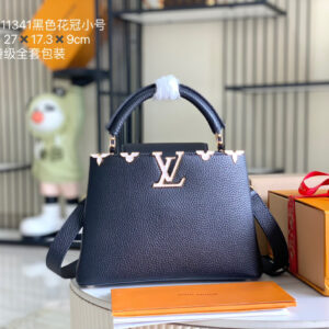 Louis Vuitton Capucines BB Handbag in White Calfskin