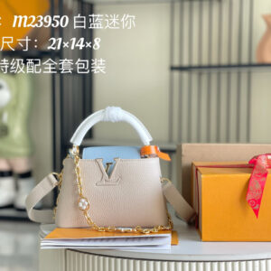 Louis Vuitton Capucines Mini Handbag in Taurillon Leather