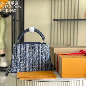 Capucines BB Handbag with Monogram Flower Detail