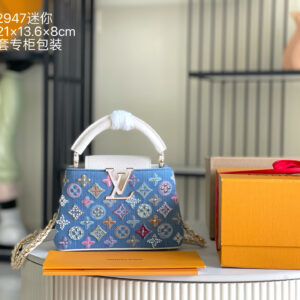 Louis Vuitton Capucines BB Denim Handbag