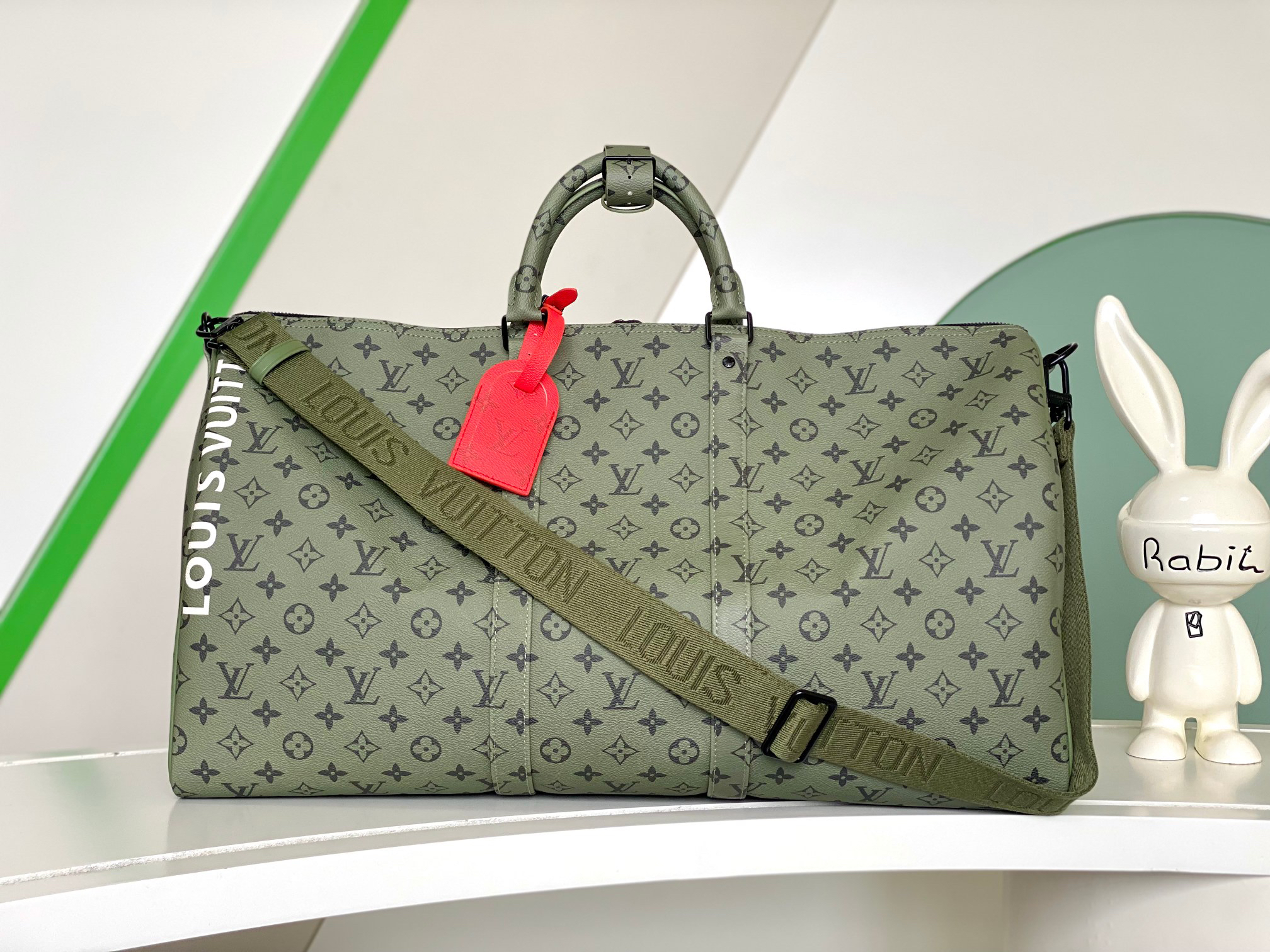 Louis Vuitton Keepall Bandoulière 55 Monogram Tones Travel Bag