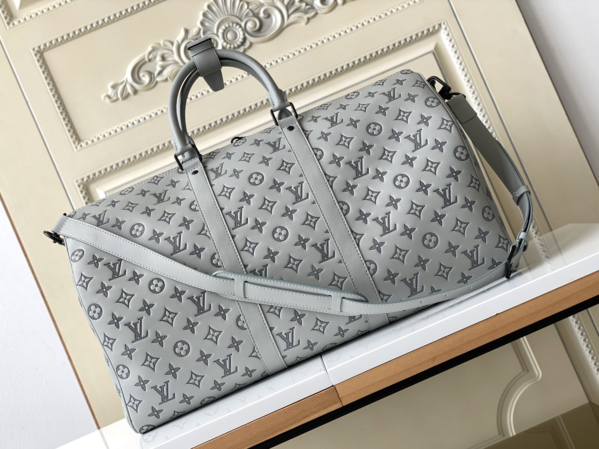 Louis Vuitton Keepall Travel Bag M46117 in Monogram Shadow Calfskin