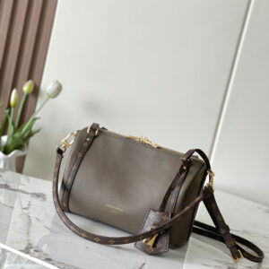Louis Vuitton Express Small Shoulder Bag in Gray Suede Leather
