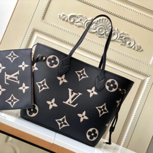Louis Vuitton Neverfull MM Tote Bag in Monogram Empreinte Leather