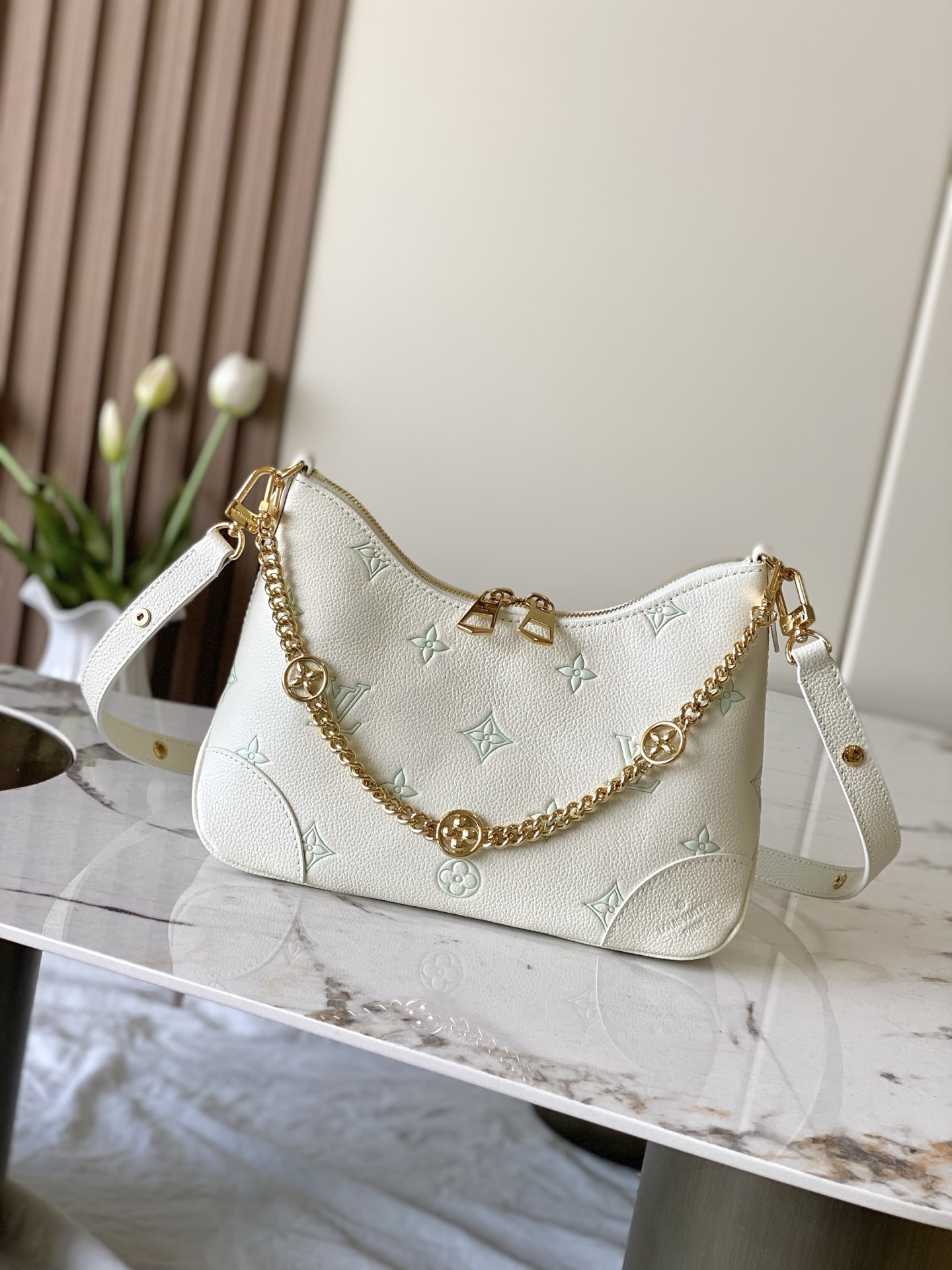 Boulogne Monogram Leather Crossbody Bag
