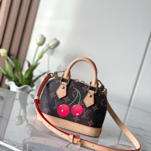 Louis Vuitton Nano Alma Monogram Cherry Handbag