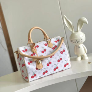 Louis Vuitton Speedy Soft 30 Handbag in Cherry Monogram Canvas