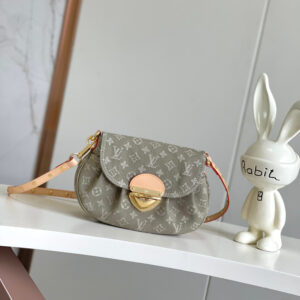 Sunset Rendez-Vous Khaki Denim Shoulder Bag