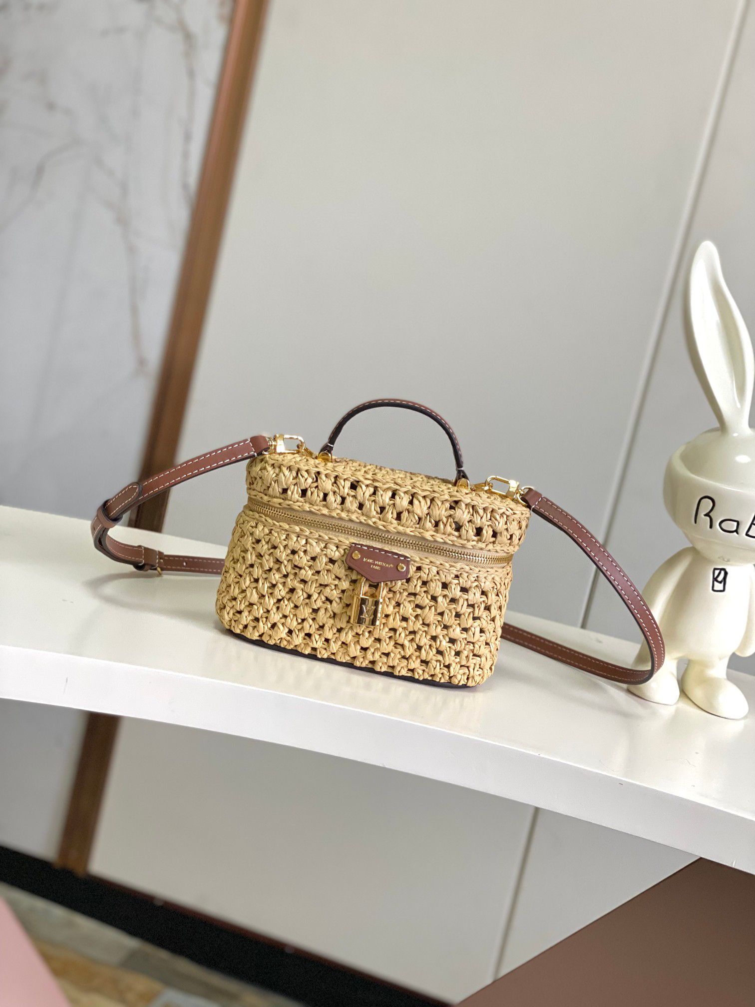 Louis Vuitton Vanity Chain Pouch Woven Crossbody Bag