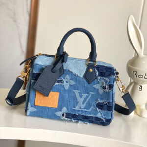 Speedy 25 Bandoulière Denim Shoulder Bag