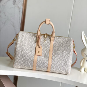 Louis Vuitton Keepall Bandoulière 45 Travel Bag in Monogram Emblème Canvas