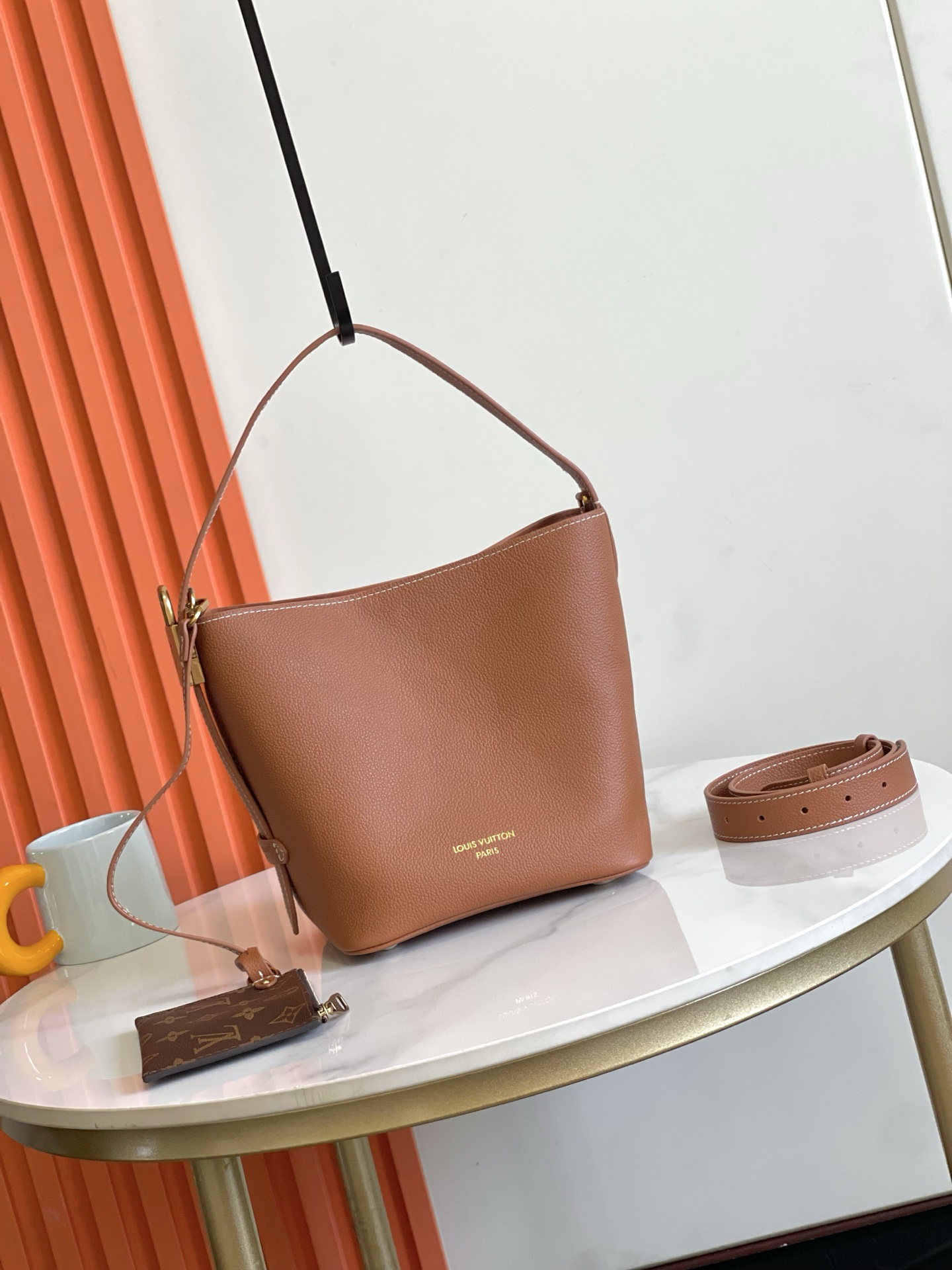 Louis Vuitton All In BB Low Key Leather Bucket Bag