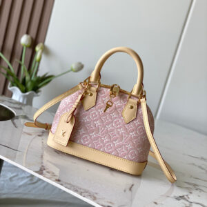 Louis Vuitton Alma BB Handbag M2A378 Pink Monogram Canvas