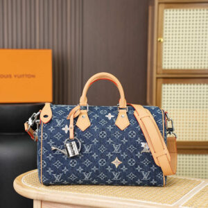 Speedy 30 Bandoulière Monogram Denim Crossbody Bag