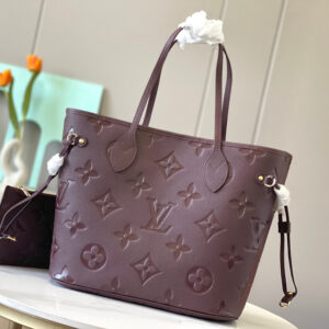 Louis Vuitton Neverfull MM Leather Tote Bag
