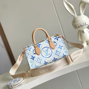 Louis Vuitton OnTheGo East West Handbag in Blue