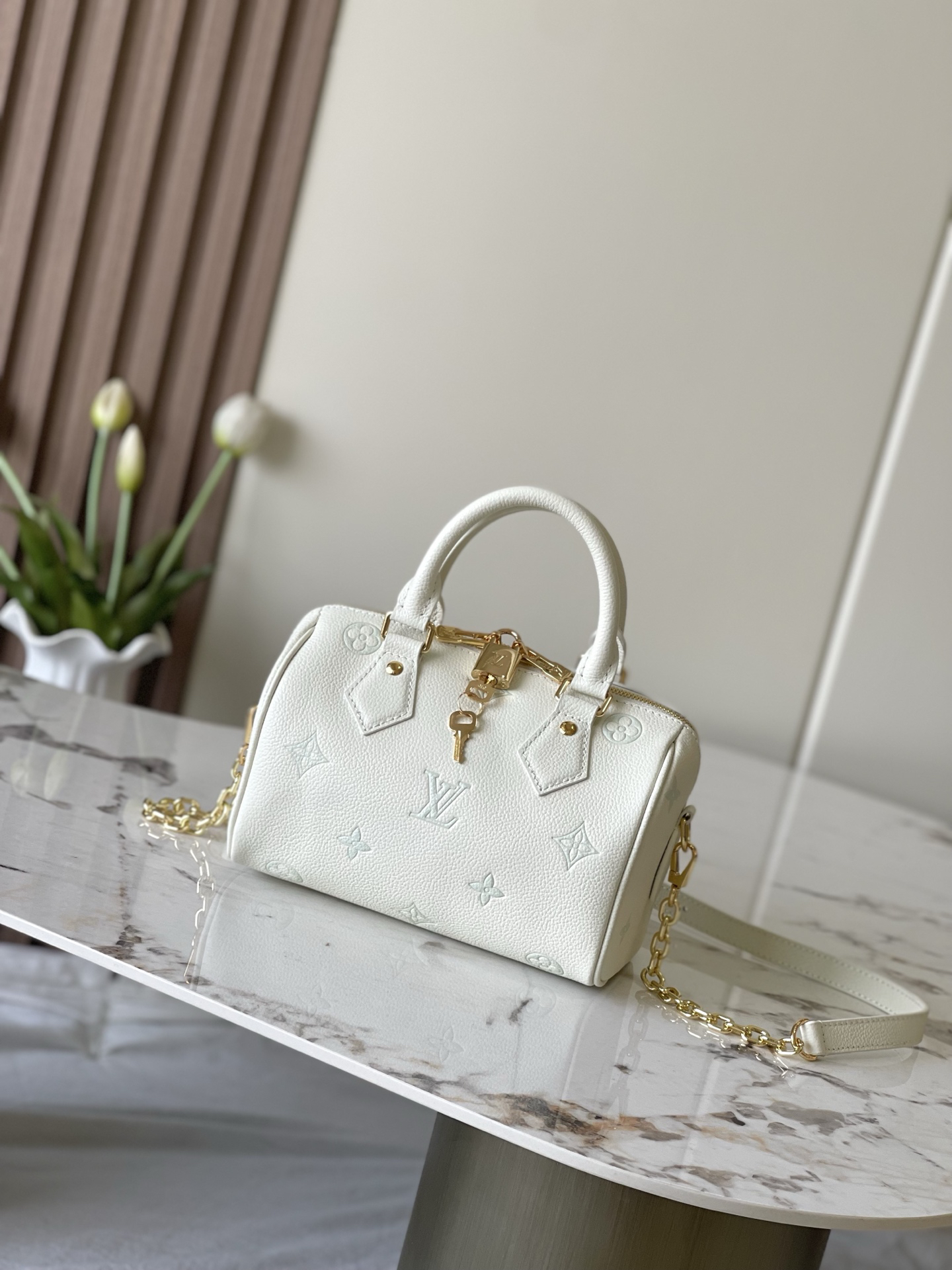 Louis Vuitton Speedy Bandoulière 20 Monogram Empreinte Leather Bag