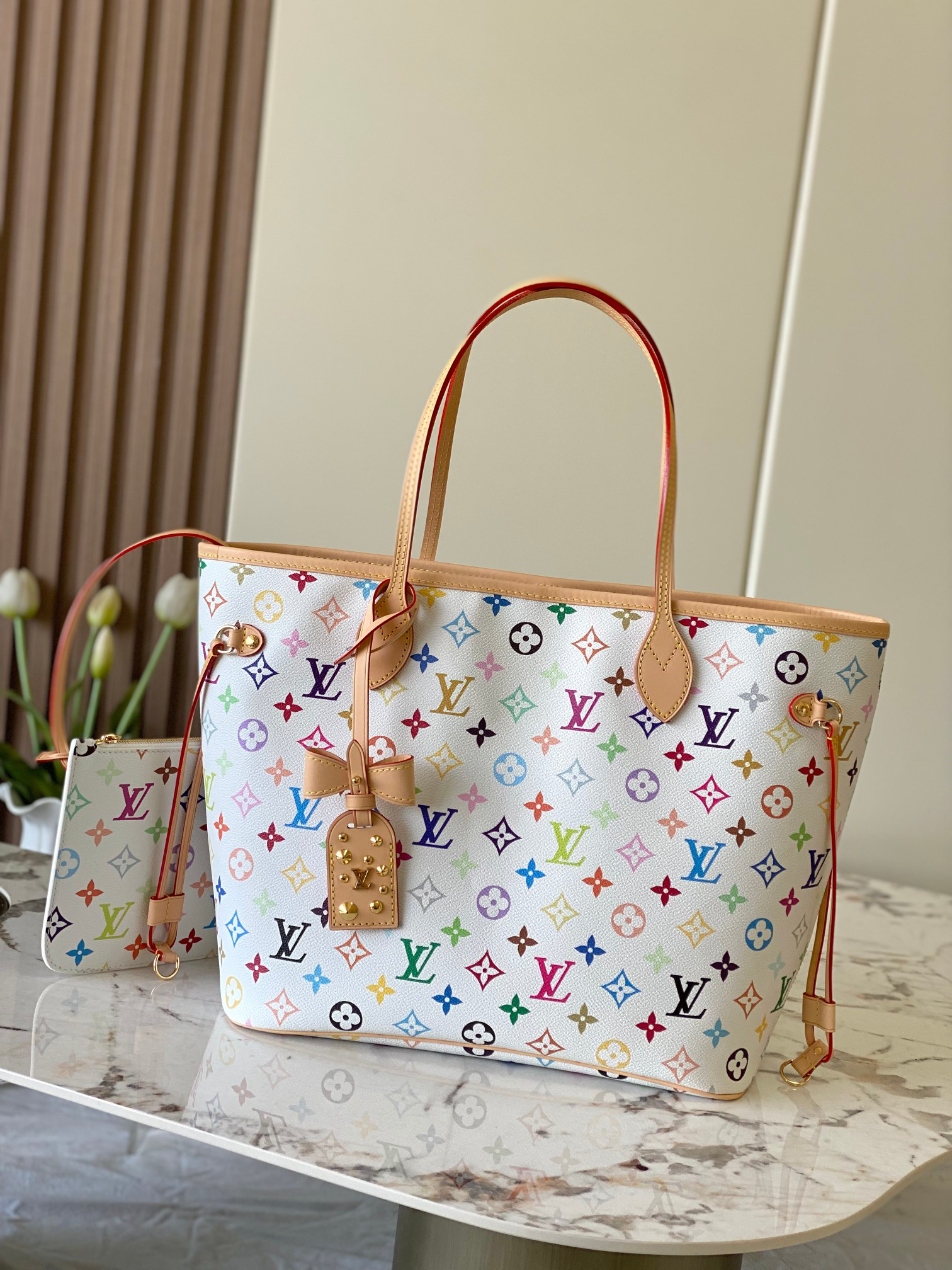 Neverfull MM Tote Bag – Monogram Coated Canvas with Leather Trim