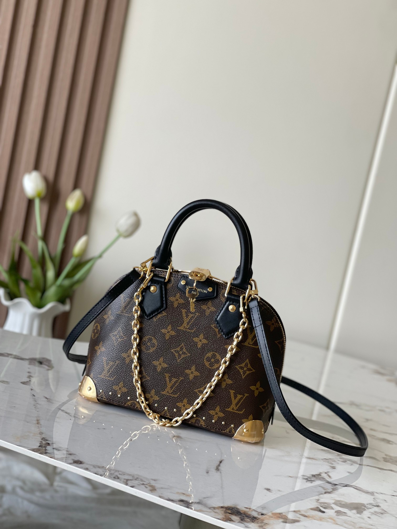 Louis Vuitton Alma BB Trunk Series Monogram Canvas Crossbody Bag