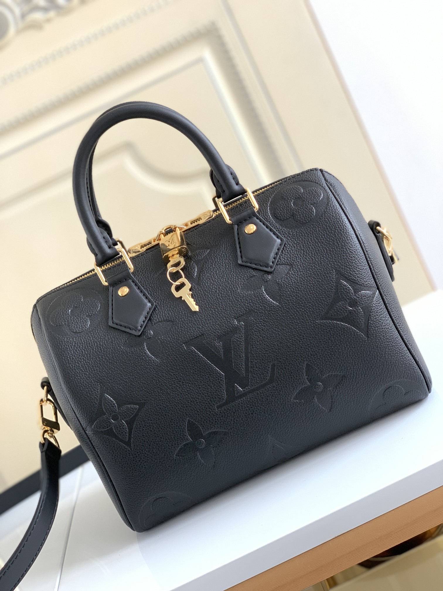 Louis Vuitton Speedy Bandoulière 25 Monogram Empreinte Leather Crossbody Bag
