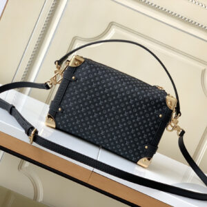 Louis Vuitton Side Trunk Small Handbag M46358 in Black Monogram Leather