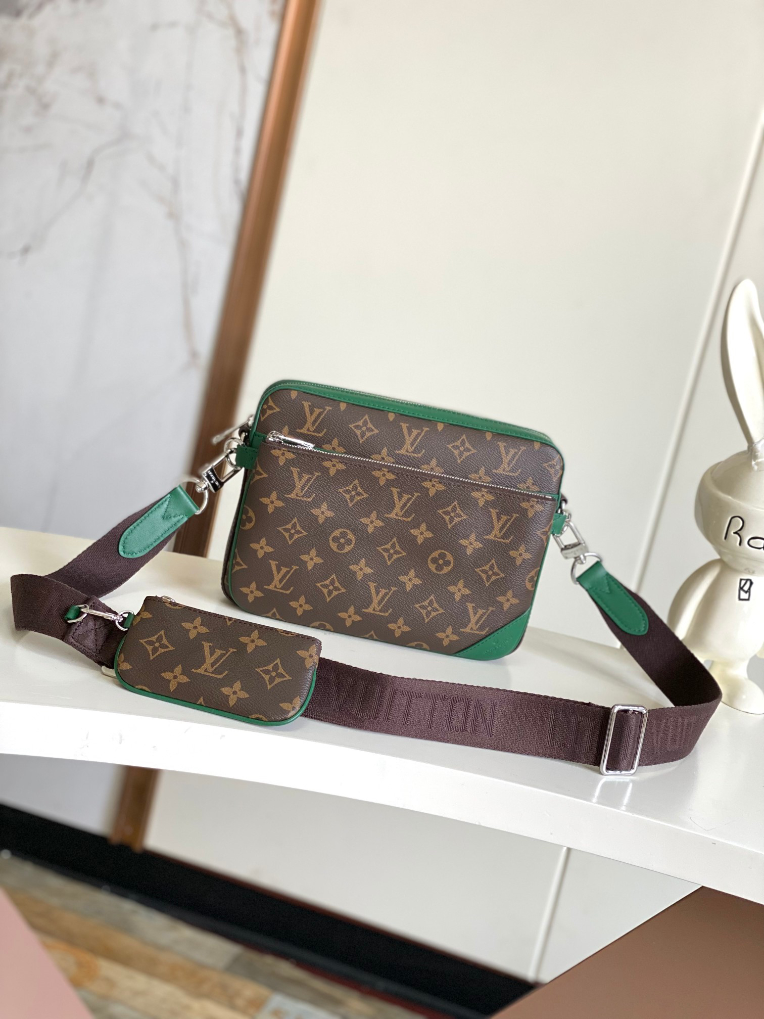 Louis Vuitton Trio Messenger Bag Set in Monogram Eclipse Reverse Canvas